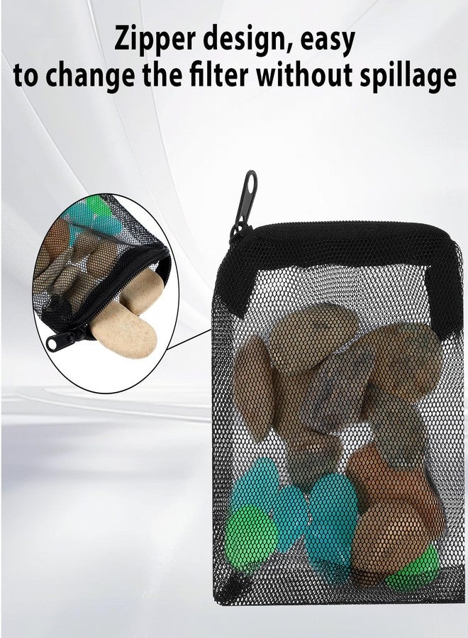 Larrel 10PCS Aquarium Filter Media Bags, 3x4 Inch Fish Tank Media Mesh Filter Bags, Reusable Mesh Filters Bag for Activated Carbon, Filter-Stones and Ceramic Rings, Black Mesh-Net Filters Bag with Zipper - Image 5